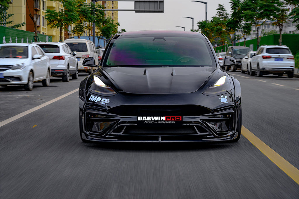 2017-2023 Tesla Model 3 IMP Performance Partial Carbon Fiber Front Bumper