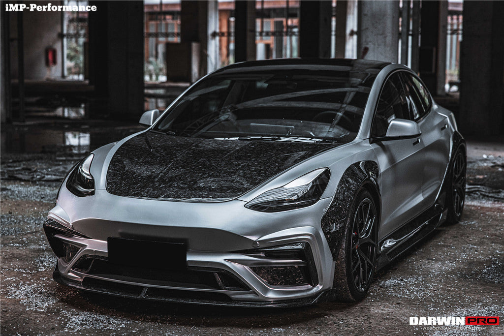 2017-2023 Tesla Model 3 IMP Performance Carbon Fiber Side Skirts With Under Board