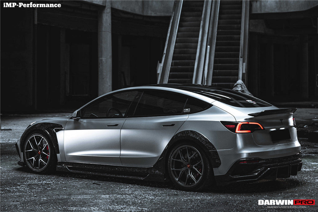 2017-2023 Tesla Model 3 IMP Performance Carbon Fiber Side Skirts With Under Board