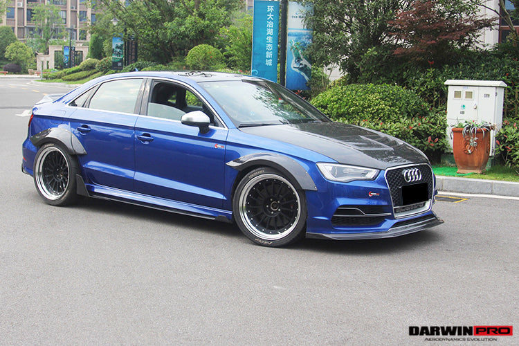 2013-2016 Audi S3 & A3 Sline 8V.1 Sedan BKSS Style Side Skirts with Winglets