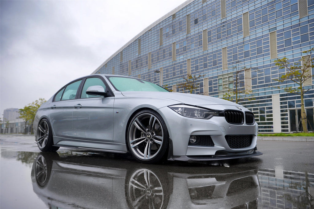 2011-2019 BMW 3 Series F30/F35 M-Tech GV Style Carbon Fiber Front Lip Set - Carbonado Aero