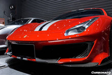 Load image into Gallery viewer, 2018-2020 Ferrari 488 Pista OEM Style Part Carbon Fiber Front Bumper - Carbonado Aero