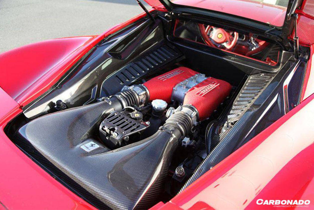 2010-2015 Ferrari 458 Coupe & Spider OE Style DRY Carbon Fiber Airbox - Carbonado