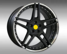 Load image into Gallery viewer, Novitec NF3 3-Piece Rear Wheel Black with Polished Lip 22x11.5 for Ferrari California, California T 2008-2017