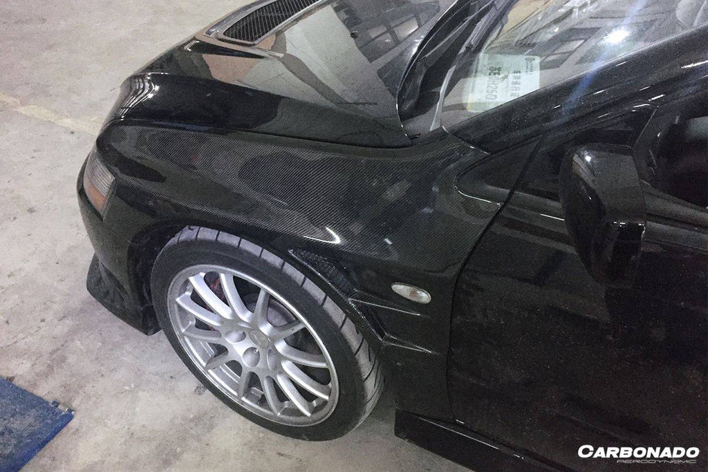 2003-2006 Mitsubishi Evo 7/8/9 D1 Style Carbon Fiber Fender - Carbonado Aero