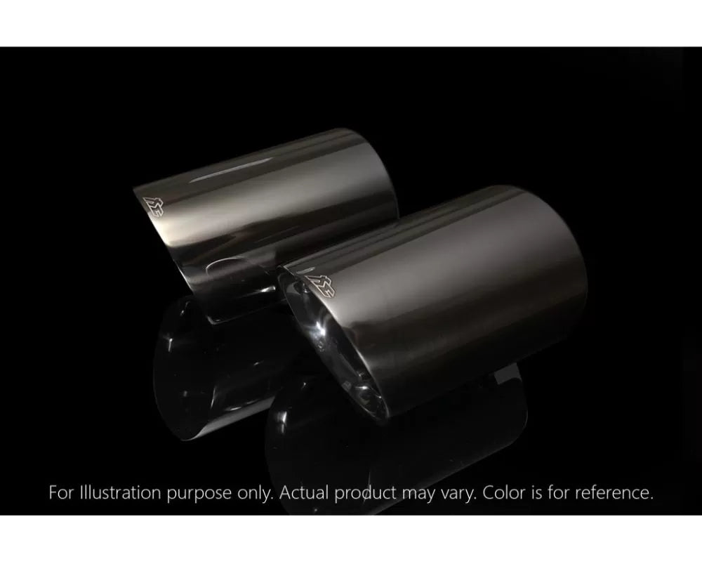 FI Exhaust Quad Tips in Diamond Black Audi R8 V8 MK1 l 2007-2012