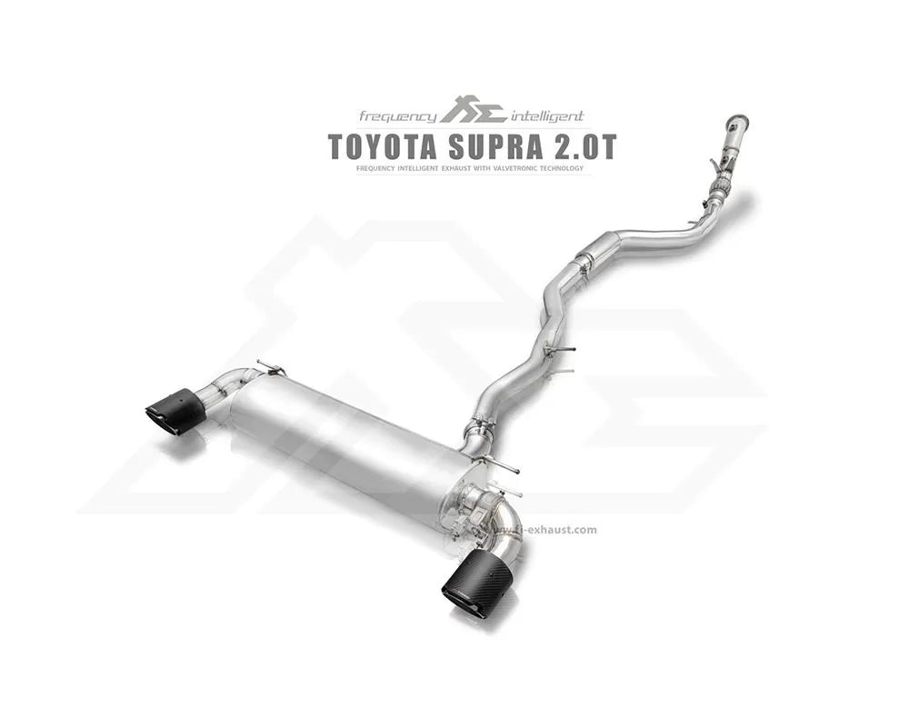 FI Exhaust Valvetronic Catback Exhaust System with Dual Silver Tips (No Remote) Toyota Supra MK5 A90 2.0T B48 2019+