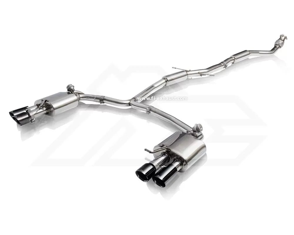 FI Exhaust Valvetronic Muffler Kit with Standard Remote Audi A4 | A5 2.0T FWD B9 | Quad Tips 2017+