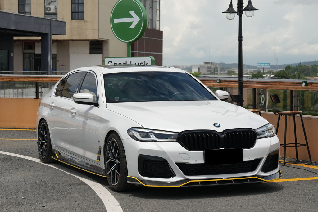 2020-2023 BMW 5 Series G30 G38 M-tech AD Style Dry Carbon Fiber Front Lip