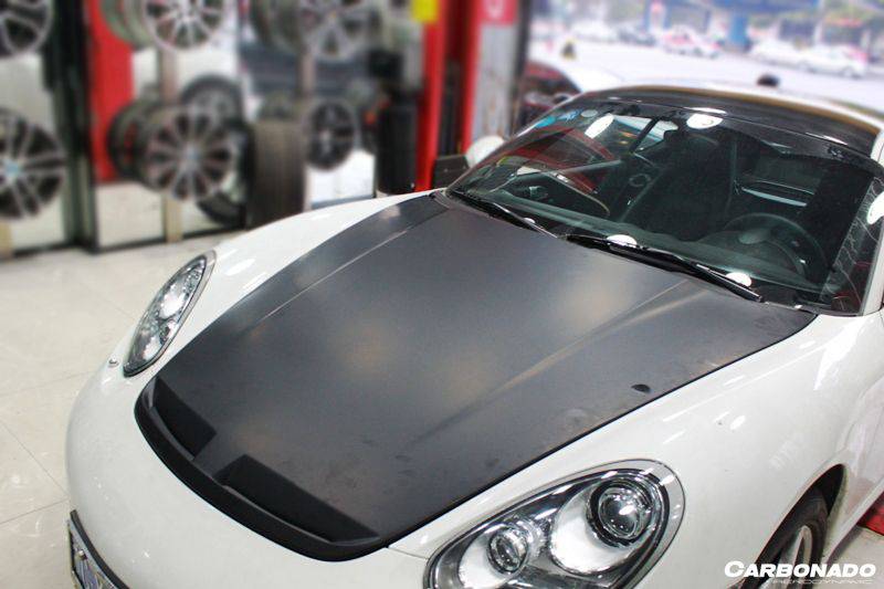 2005-2012 Porsche 987 Cayman/Boxster and 997 Carrera TA Style Hood - Carbonado