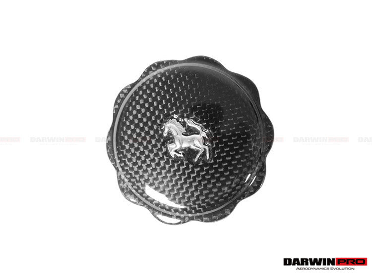 2010-2023 Ferrari (ALL MODELS) Dry Carbon Fiber Oil Cap cover - DarwinPRO Aerodynamics
