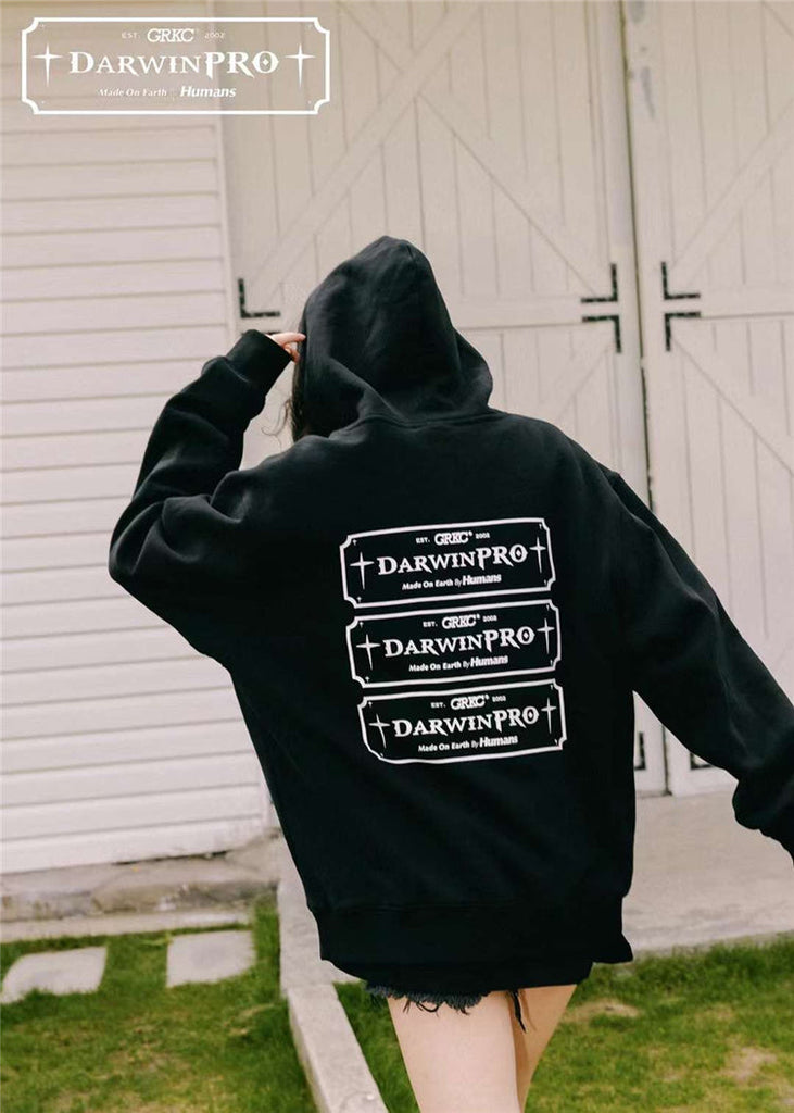 GRKC X DARWINPRO DG OVERSIZED HOODY- BLACK