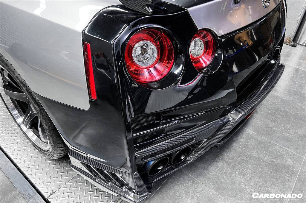2008-2022 Nissan GTR R35 CBA/DBA/EBA TS Style Rear Bumper With Diffuser - Carbonado Aero