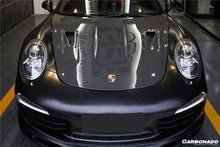 Load image into Gallery viewer, 2012-2015 Porsche 991.1 Carrera/Targa S/4/4s GT2RS Style Carbon Fiber Hood - Carbonado Aero