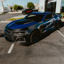 Load image into Gallery viewer, 2017-2025 Chevy Camaro ZL1 Black Panther 1PC Full Gloss Carbon Fiber Track Package Front Bumper Conversion