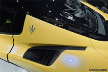 Load image into Gallery viewer, 2020-2024 Maserati MC20 NVT Style Dry Carbon Fiber Quarter Panel Side Vent Scoops - Carbonado Aero