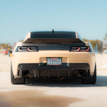 Load image into Gallery viewer, 2014-2015 Chevy Camaro Evo Style Shark Fins Rear Diffuser Quad/Single Tips