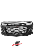 Load image into Gallery viewer, 2016-2018 Chevy Camaro ZL1 Front Bumper Conversion 7pcs Ful Kit Flat BLK