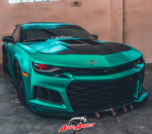 Load image into Gallery viewer, 2010-2015 Chevy Camaro ZL1 Front Bumper Conversion 7pcs Full Kit Flat BLK Body Kit