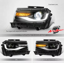 Load image into Gallery viewer, 2014-2015 Chevy Camaro 6th Gen Style Headlights Projector LED DRL&#39;S