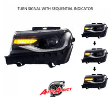 Load image into Gallery viewer, 2014-2015 Chevy Camaro 6th Gen Style Headlights Projector LED DRL&#39;S
