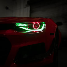 Load image into Gallery viewer, 2014-2015 Chevy Camaro 6th Gen Style Headlights Projector Custom RGBW Via Bluetooth Pair