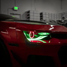 Load image into Gallery viewer, 2014-2015 Chevy Camaro 6th Gen Style Headlights Projector Custom RGBW Via Bluetooth Pair