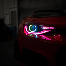 Load image into Gallery viewer, 2014-2015 Chevy Camaro 6th Gen Style Headlights Projector Custom RGBW Via Bluetooth Pair
