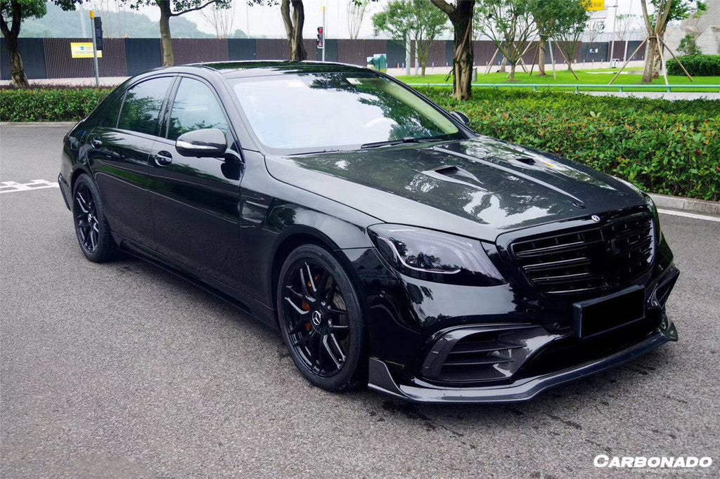 2017-2020 Mercedes Benz S63 AMG W222.2 Sedan MSY Style Carbon Fiber Front Lip - Carbonado Aero