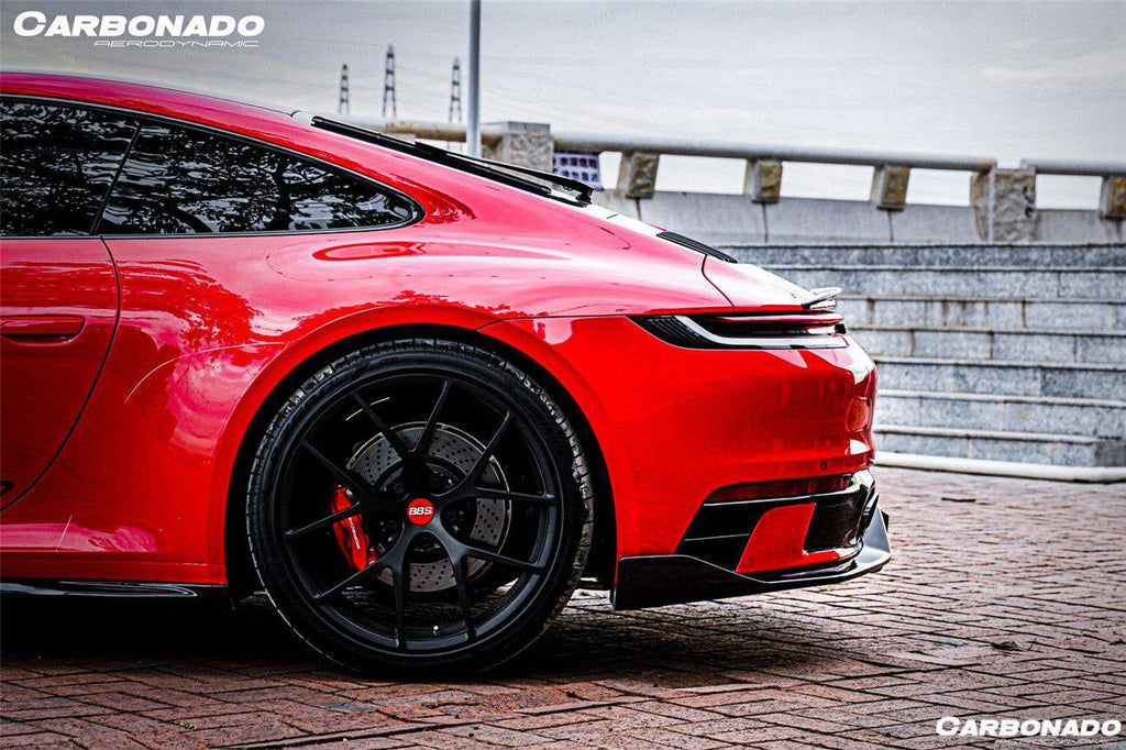 2019-2023 Porsche 911 992 Carrera/Targa Sport Design Bumper WP Style Dry Carbon Fiber Rear Lip - Carbonado Aero