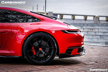 Load image into Gallery viewer, 2019-2023 Porsche 911 992 Carrera/Targa Sport Design Bumper WP Style Dry Carbon Fiber Rear Lip - Carbonado Aero