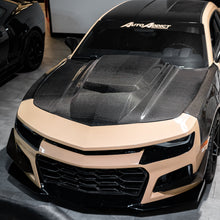 Load image into Gallery viewer, 2010-2015 Chevy Camaro Type-ZR Carbon Fiber Double Sided Hood