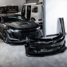 Load image into Gallery viewer, 2019-2025 Chevy Camaro ZL1 1LE Track Package Front Bumper Conversion 13pcs Full Kit Flat BLK for RS Headlights