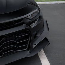 Load image into Gallery viewer, 2019-2025 Chevy Camaro ZL1 1LE Track Package Front Bumper Conversion 13pcs Full Kit Flat BLK for RS Headlights
