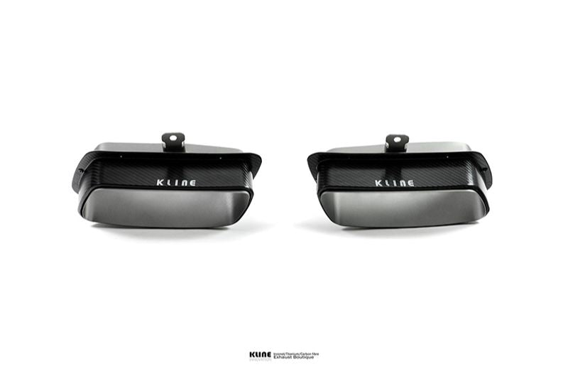 Kline Innovation Rectangular Carbon Fiber Tips Porsche 992 Turbo