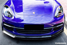 Load image into Gallery viewer, 2017-2023 Porsche Panamera 971 4S/4/GTS OD Style DRY Carbon Fiber Front Lip - Carbonado Aero