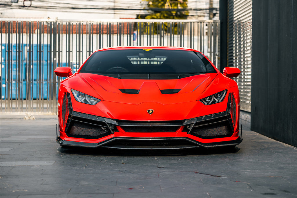DarwinPRO 2015-2025 Lamborghini Huracan LP610 & LP580 & EVO & Tecnica BKSSII Style Front Bumper - DarwinPRO Aerodynamics