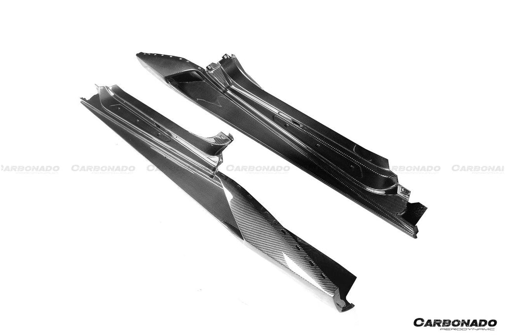 2015-2025 Lamborghini Huracan LP610  LP580  EVO  Tecnica  STO N Style Dry Carbon Fiber Side Skirts