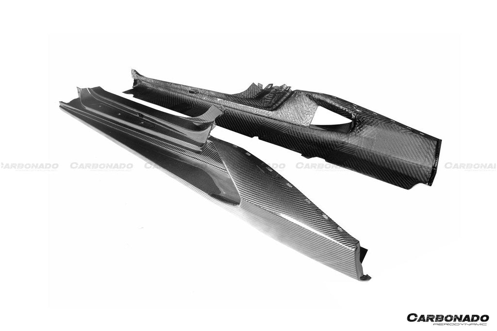 2015-2025 Lamborghini Huracan LP610  LP580  EVO  Tecnica  STO N Style Dry Carbon Fiber Side Skirts