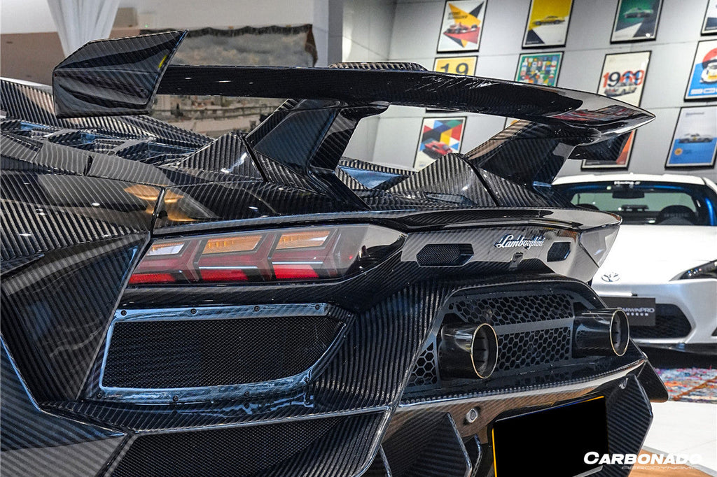 2011-2021 Lamborghini Aventador LP700 LP720 LP750 LP740 Coupe CA Style Carbon Fiber Engine Hood And Wing