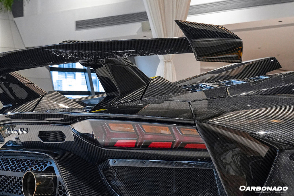 2011-2021 Lamborghini Aventador LP700 LP720 LP750 LP740 Coupe CA Style Carbon Fiber Engine Hood And Wing