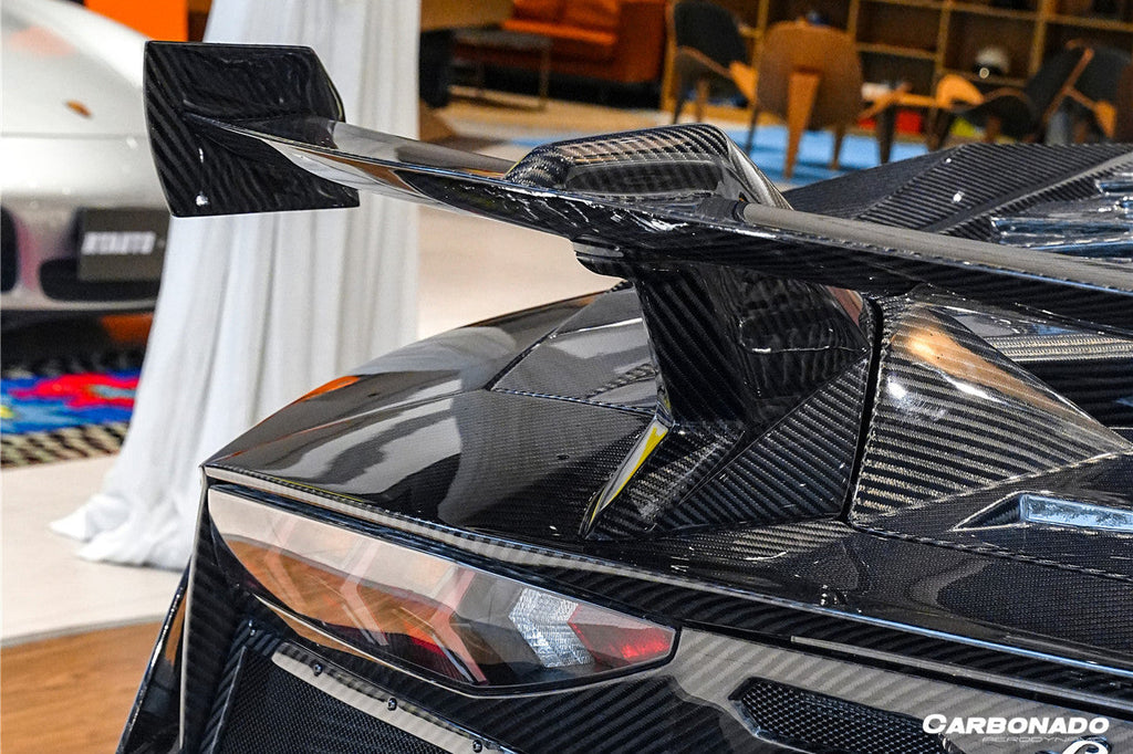 2011-2021 Lamborghini Aventador LP700 LP720 LP750 LP740 Coupe CA Style Carbon Fiber Engine Hood And Wing