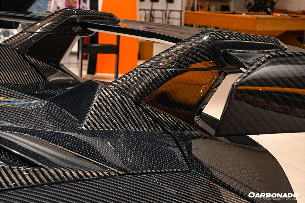 2011-2021 Lamborghini Aventador LP700 LP720 LP750 LP740 Coupe CA Style Carbon Fiber Engine Hood And Wing