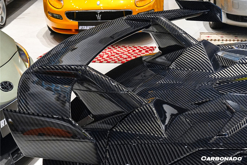 2011-2021 Lamborghini Aventador LP700 LP720 LP750 LP740 Coupe CA Style Carbon Fiber Engine Hood And Wing