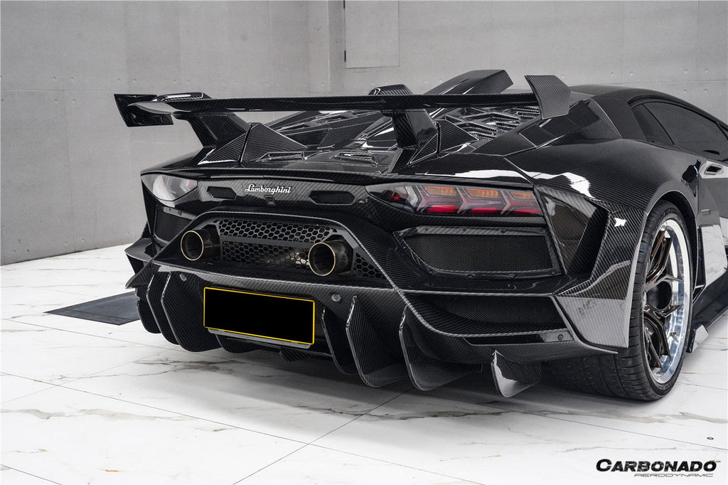 2011-2021 Lamborghini Aventador LP700 LP720 LP750 LP740 Coupe CA Style Carbon Fiber Engine Hood And Wing