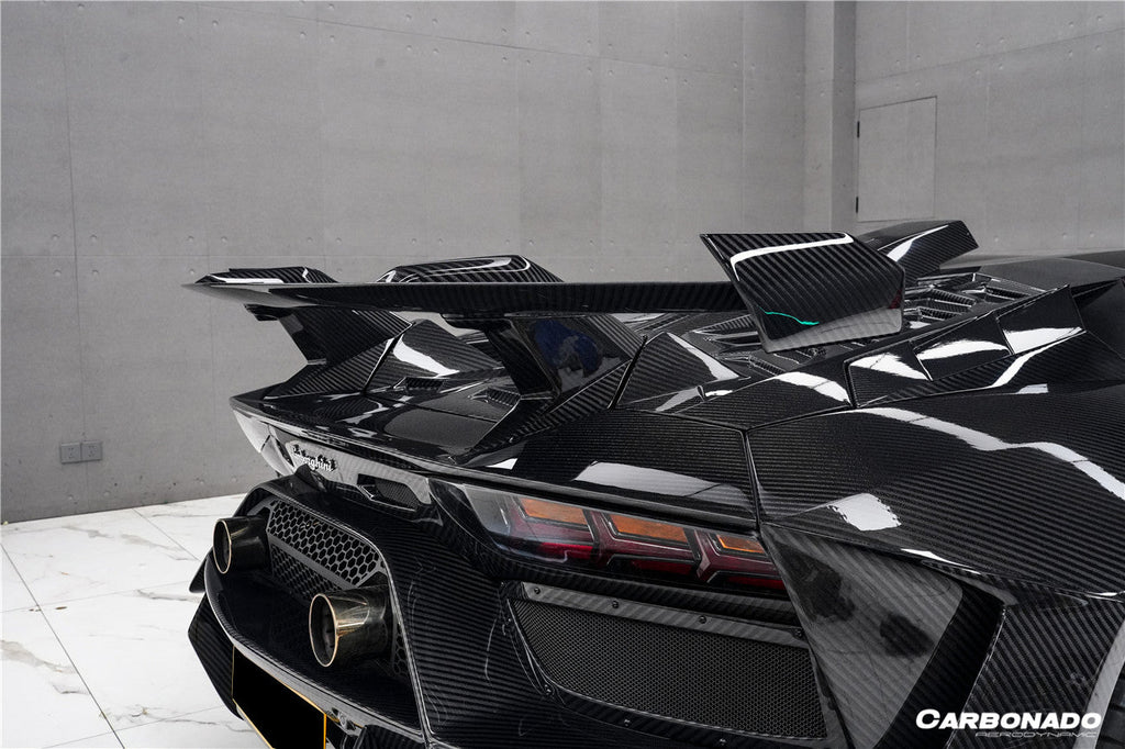 2011-2021 Lamborghini Aventador LP700 LP720 LP750 LP740 Coupe CA Style Carbon Fiber Engine Hood And Wing