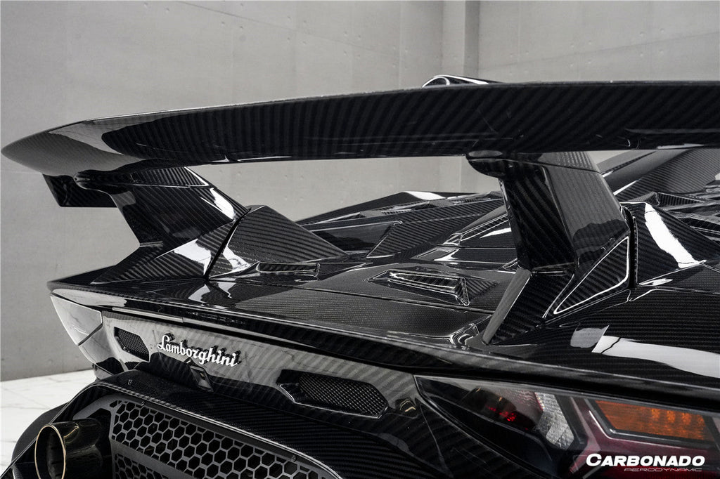 2011-2021 Lamborghini Aventador LP700 LP720 LP750 LP740 Coupe CA Style Carbon Fiber Engine Hood And Wing