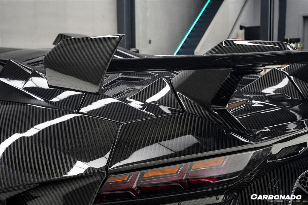 2011-2021 Lamborghini Aventador LP700 LP720 LP750 LP740 Coupe CA Style Carbon Fiber Engine Hood And Wing