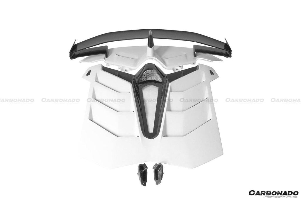 2011-2021 Lamborghini Aventador LP700 LP740 LP750 Coupe/Roadster SVJ Style Part DRY Carbon Fiber Engine Hood And Wing - Carbonado Aero