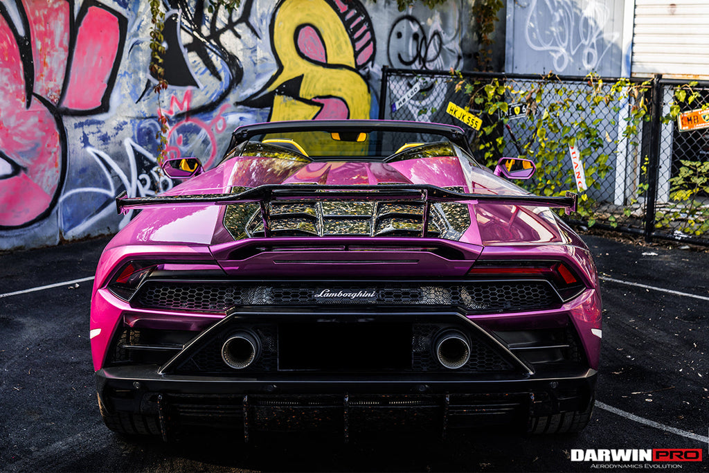 2015-2025 Lamborghini Huracan LP610 & LP580 & EVO & Tecnica  OD Style Dry Carbon Trunk Spoiler Wing With Base